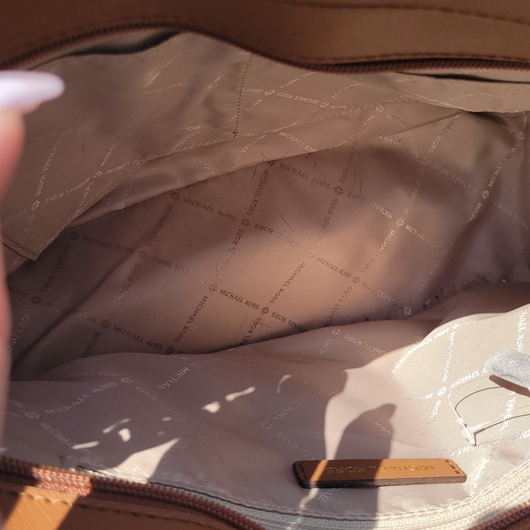 Michael Kors Dark Brown MK Pattern Shoulder Bag - Picture 3 of 8